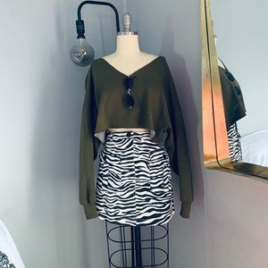 Zebra mini skirt